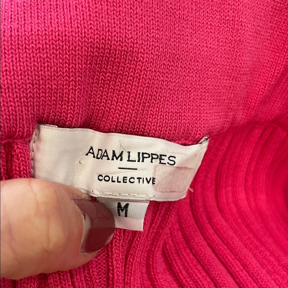 Adam Lippes x RTR High Waisted Ribbed Pants in Barbie Pink, M - Picture 3 of 12